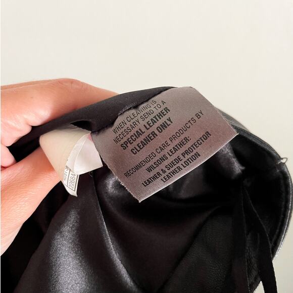 Wilson's Leather Pelle Studio Genuine Leather Pencil Skirt Size 6 - Picture 7 of 7